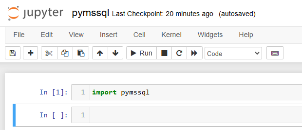 JupyterImportpymssql - BeginCodingNow.com